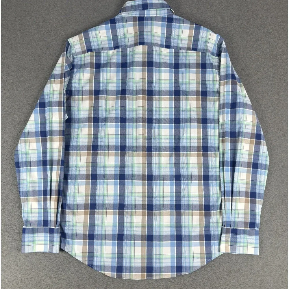 Peter Millar Shirt Large‎ Blue Colorful Sport Performance Quiet Luxury Office